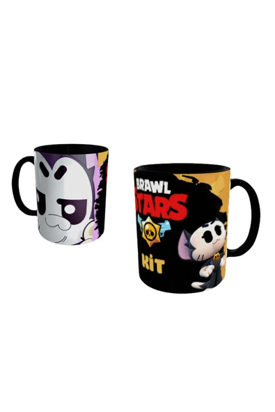 ALPŞAN TİCARET  Brawl Stars Kit Kupa Bardak İçi ve Kulbu Siyah Kişiselleştirilebilir ürün görseli