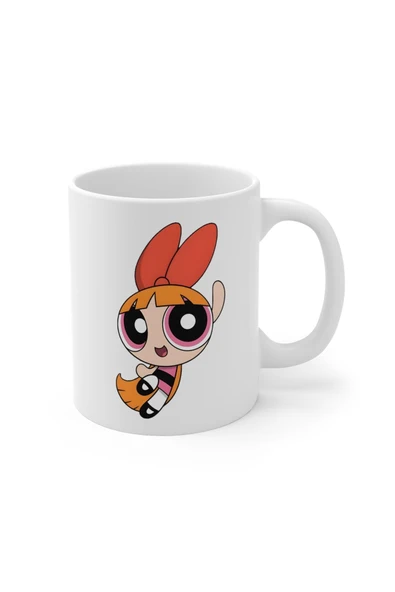 ALPŞAN TİCARET  3'lü Powerpuff Girls Tasarım Baskılı Premium Beyaz Porselen Kupa Bardak - Resim 2