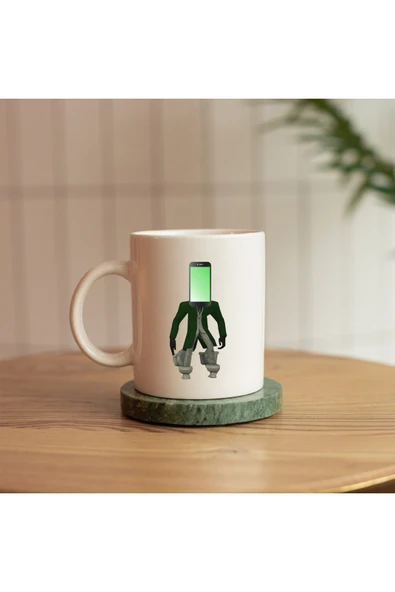 ALPŞAN TİCARET  SKİBİDİ TOİLET TİTAN PHONE BASKILI KUPA ürün görseli