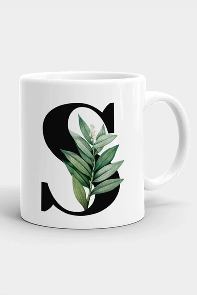 ALPŞAN TİCARET  Porselen S Harfli Beyaz Kupa Bardak ürün görseli