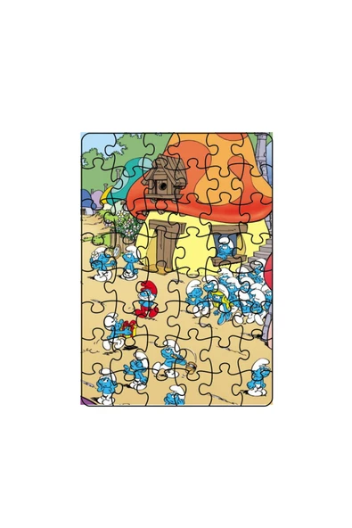 ALPŞAN TİCARET  Şirinler  Puzzle 99 Parça Şirinler Yapboz 2'li Set - 2