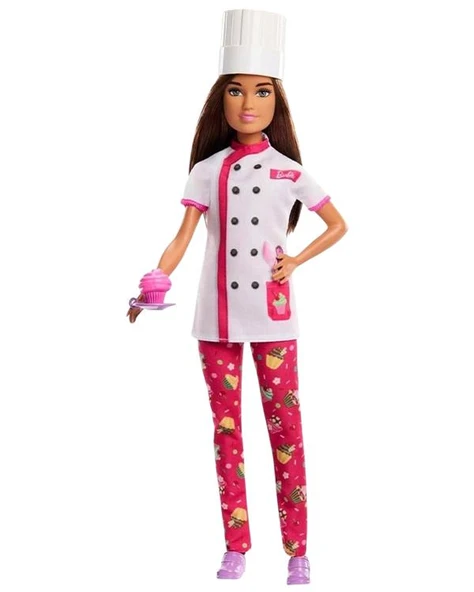 Barbie Kariyer Bebeği Pasta Şefi HKT67 - Resim 2