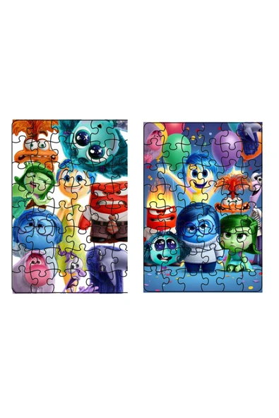 ALPŞAN TİCARET  Ters Yüz Puzzle 99 Parça Ters Yüz 2'li Set Yapboz