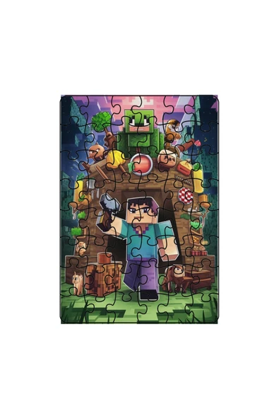 ALPŞAN TİCARET  Minecraft Puzzle 99 Parça Minecraft 2'li Set Yapboz - 2