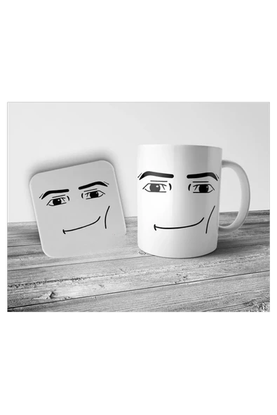 ALPŞAN TİCARET  Roblox Man Face Kupa Bardak, Bardak Altlığı ürün görseli