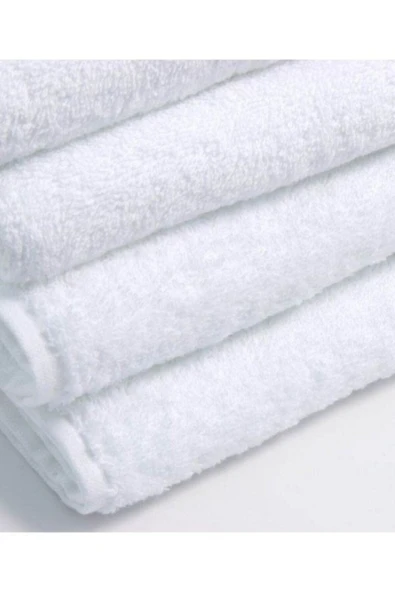 2 Adet %100 Pamuk 230 Gr. Beyaz Otel Tipi El Yüz Havlusu 50 X 90 Cm - 2