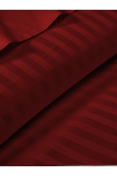 Premium Bordo Çift Kişilik Saten Nevresim Takımı - 2