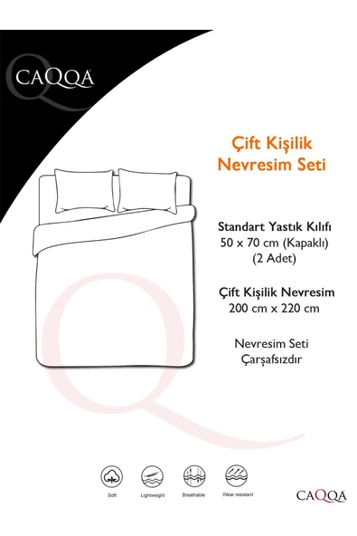 Naturel Pamuk Çift Kişilik Nevresim Takımı | Çarşafsız - 5