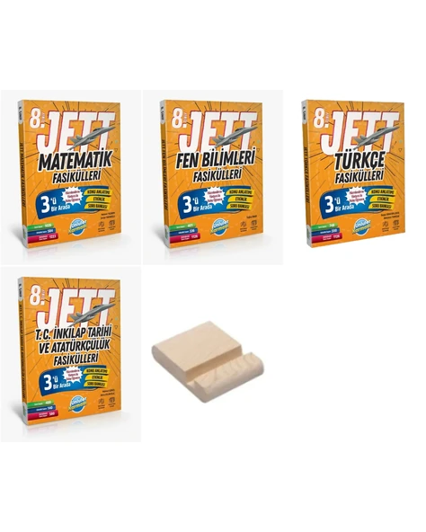 LGS 8.Sınıf JETT Matematik Fen Bilimleri Türkçe İnkılap Fasikülleri Seti