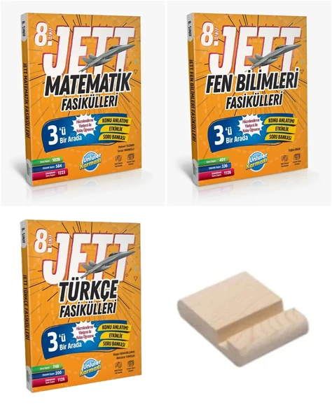 LGS 8.Sınıf JETT Matematik Fen Bilimleri Türkçe Fasikülleri Seti