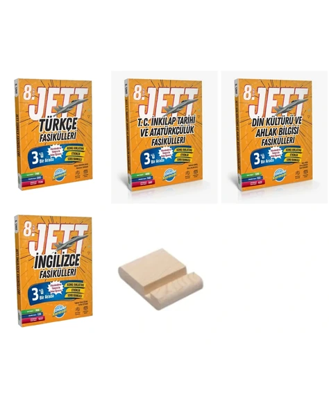 LGS 8.Sınıf JETT Türkçe İnkılap Din Kültürü İngilizce Fasikülleri Seti