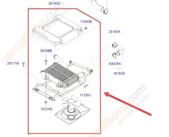 Hyundai Starex Turbo Radyatörü /İnterkol (1998-2008) 281904A061 MHR10805 2.5 CRDI ürün görseli