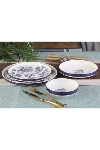 OMS 11161 - Lolite - 24 Parça, Çiçekli, Modern, Çağdaş Tasarımlı 1. Sınıf Porselen Yemek Takımı - 2