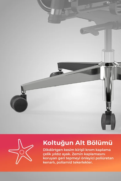 Ergolife Synchrosit 10 Ergonomik Ofis Sandalyesi | Ayarlanabilir Kolçaklı, Fileli, Çalışma Sandalyesi -1FC.3.1.544 - 6