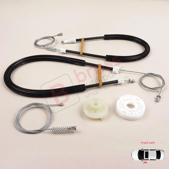 BMW X3 MK2 F25 2010-2014 Makyajsız Kasa 51337267101 İçin Ön Sol Kapı Cam Kriko Tamir Seti - Resim 3