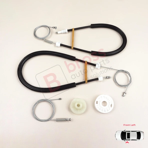 BMW X3 MK2 F25 2010-2014 Makyajsız Kasa 51337267101 İçin Ön Sol Kapı Cam Kriko Tamir Seti ürün görseli 1