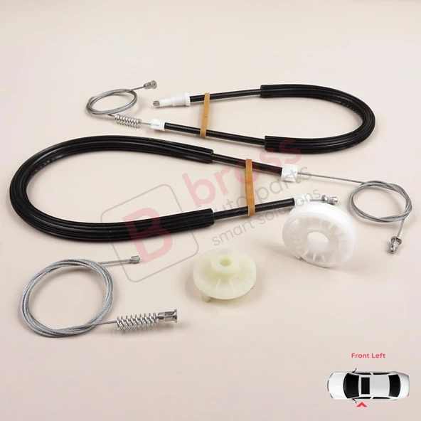 BMW X3 MK2 F25 2010-2014 Makyajsız Kasa 51337267101 İçin Ön Sol Kapı Cam Kriko Tamir Seti - Resim 4