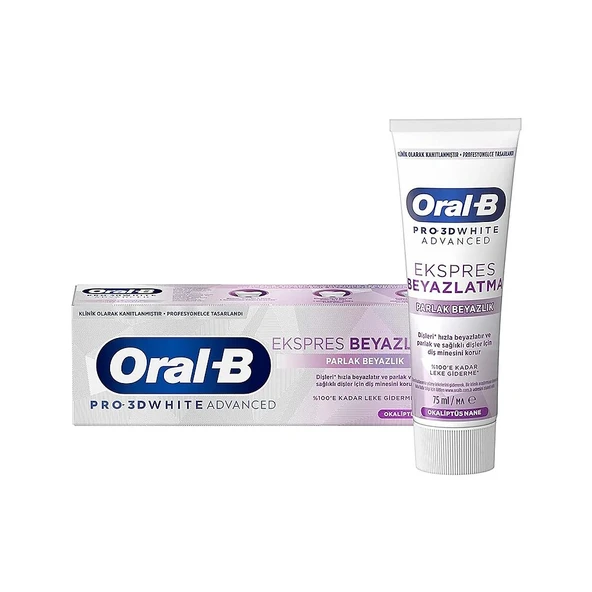 Oral-B Pro-3D White Advanced Ekspres Beyazlatma Diş Macunu 75ml ürün görseli