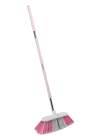 Saplı Oto Fırçası Seti, Araba Otomobil Yıkama Fırça Seti, 3 Parçalı Sap 115 cm ve Oto Fırça 20 cm Pembe - 2