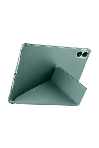 Redmi Pad Pro 12.1 Xiaomi Uyumlu Tablet Kılıf Kalem Bölmeli Uyku Modlu Standlı Trifolding Kılıf - 9