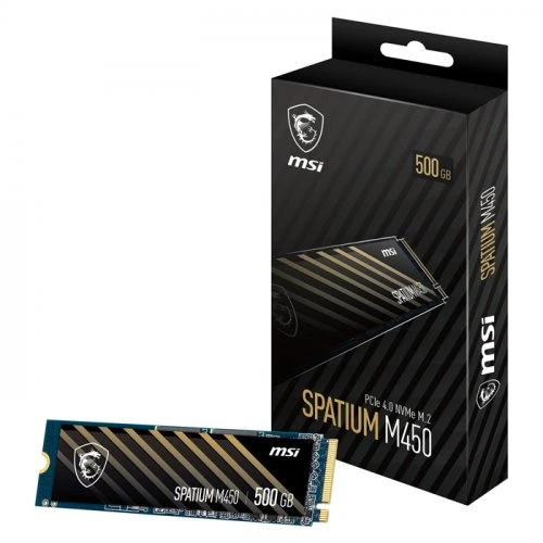 MSI SPATIUM M450 NVME M.2 500GB 3600/2300MB/s SSD - 5