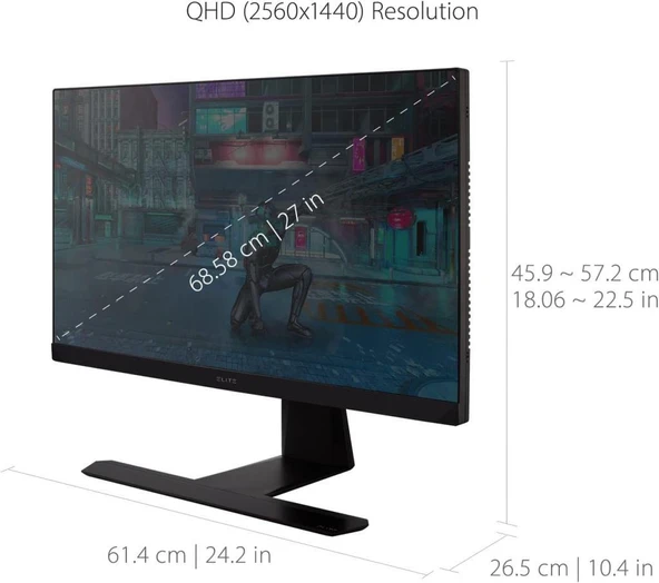 ViewSonic Elite XG271QG 27" 1 ms 2K Pivot IPS 240 Hz Oyuncu Monitörü - Teşhir - 5