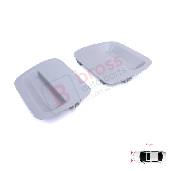 Renault Dacia Duster MK2 HM 2017-2023 511802392R için Ön Tampon Çeki Demiri Kapağı Seti Gri - Resim 5