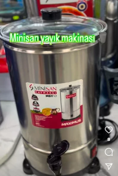 MİNİSAN 10 LT YAYIK MAKİNESİ MUSLUKLU KAYMAKÇI - 4