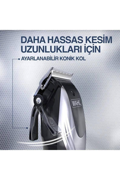 Wahl 09657-0460 Rapid Clip 12 Kılavuz Taraklı Şarjlı Saç Sakal Kesme Makinesi - 7