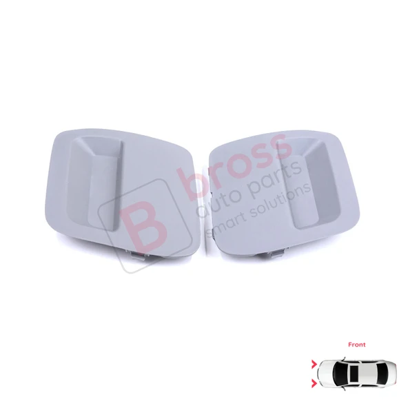 Renault Dacia Duster MK2 HM 2017-2023 511802392R için Ön Tampon Çeki Demiri Kapağı Seti Gri - Resim 3