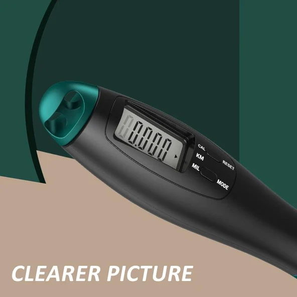 Valkyrie Çift Led Dijital Sayaçlı 4 Modlu Akıllı Çelik İp Atlama Fitness Kondsiyon Yeşil - 10