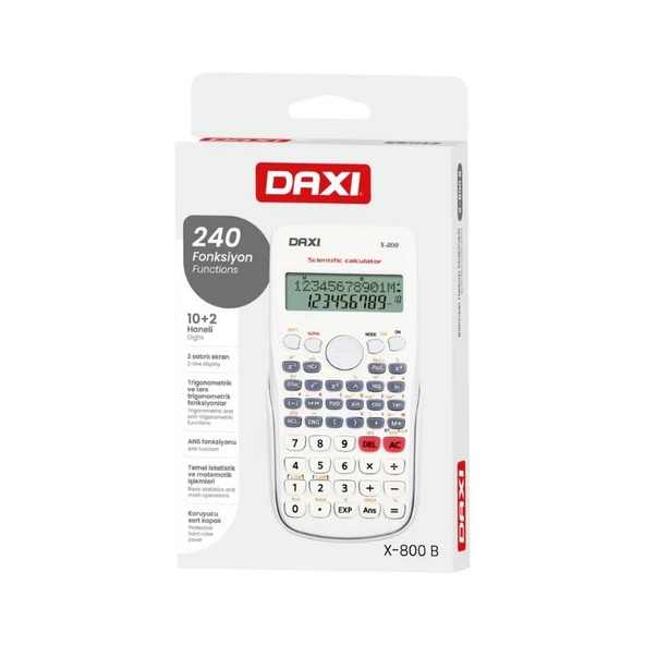 Daxi X-800 Beyaz Bilimsel Hesap Makinesi - 8