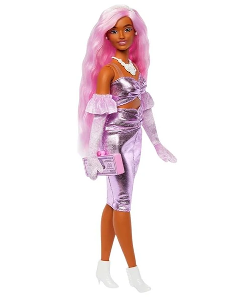 Barbie Deluxe Style Pembe Saçlı Bebek HYV25 - 2