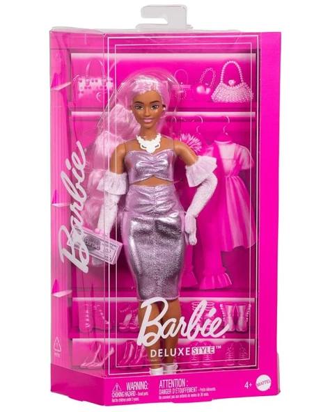 Barbie Deluxe Style Pembe Saçlı Bebek HYV25