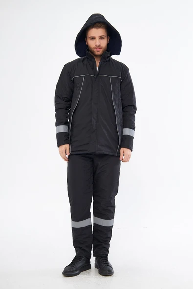 Mervem Bondit Soğuk Hava İş Mont Takım Su Ve Rüzgar Geçirmez - Resim 6