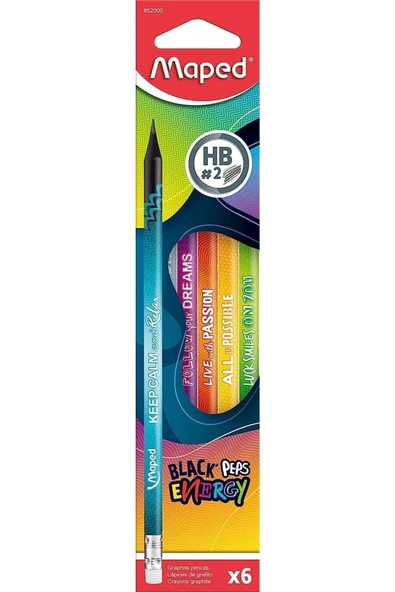Energy HB Silgili Kurşun Kalem (6 Lı Paket) 852000 - 2