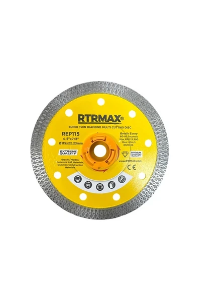 RTRMAX 115X1.2X10X22.23 MM İNCE HASSAS  BETON KESİCİ REP115