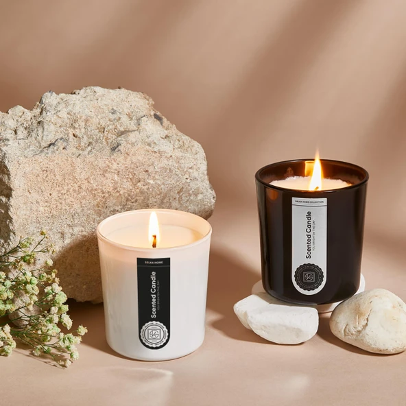 Selka Home - Bliss 2'li Cam Tasarım Kokulu Candle Mum - 14