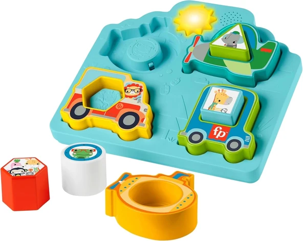 Fisher Price Sesli ve Işıklı Arabalar Puzzle HRP31