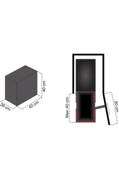 ÇÖP KOVASI 12+12LT ANTRASİT TELESKOPİK RAYLI - 4