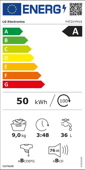 Lg F4T2VYM1S 9 Kg 1400 Devir Siyah Çamaşır Makinesi - 2