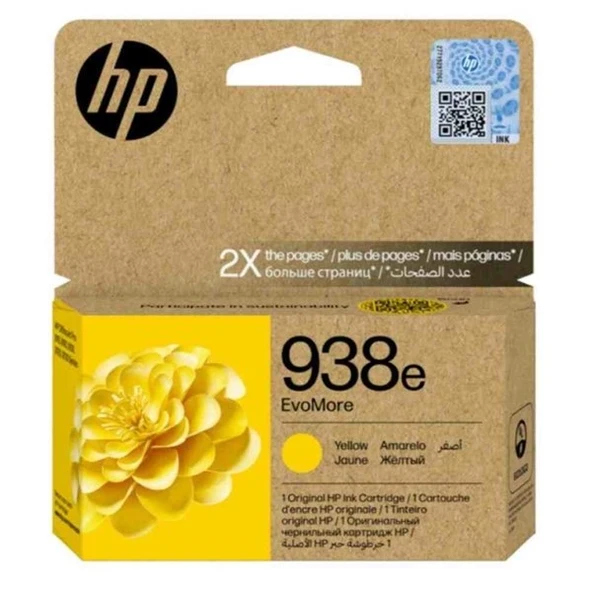 <![CDATA[Hp 4S6y1pe (938E) Sarı Mürekkep Kartuş]]>