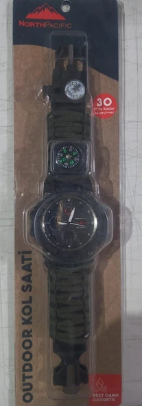 North Pacific Çok Fonksiyonlu  Kampçı Outdoor Kol Saati Yeşil (TEŞHİR) - 2