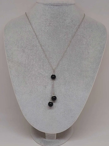 Golden Obdiyen Taşı Zincirli Kolye (36015) - 2