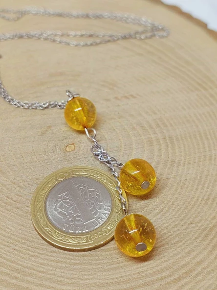 Sitrin Taşı Zincirli Kolye (9396) - Resim 3