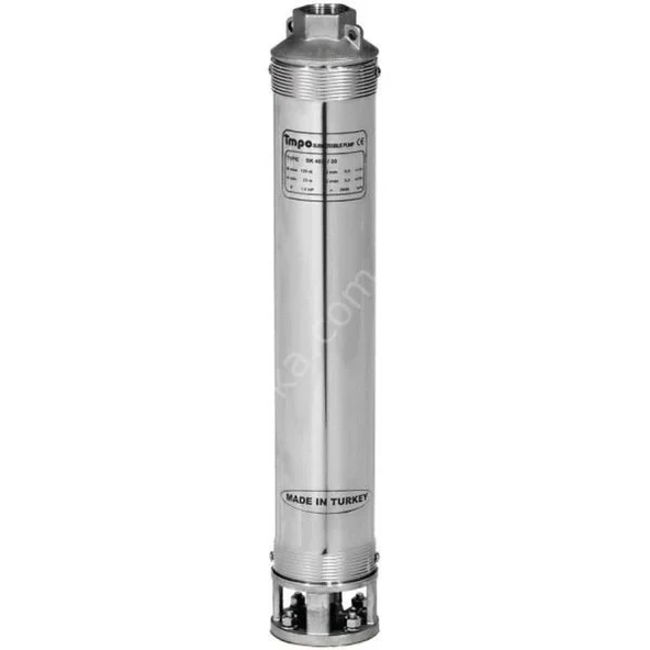 Impo Sk 412/11 Krom Başlıklı 3hp Monofaze Derin Kuyu Dalgıç Pompa Motorlu