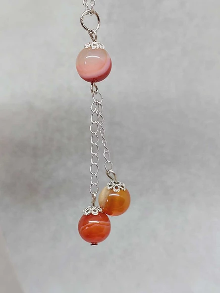 Akik Taşı Zincirli Kolye (23580) - Resim 5