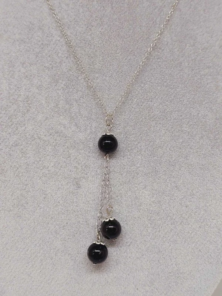 Golden Obdiyen Taşı Zincirli Kolye (36015) - 5