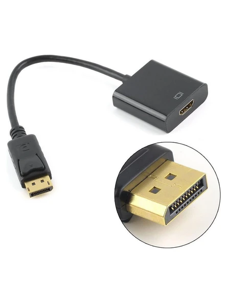 Alfais 4556 Displayport To HDMI Çevirici Adaptör Kablosu