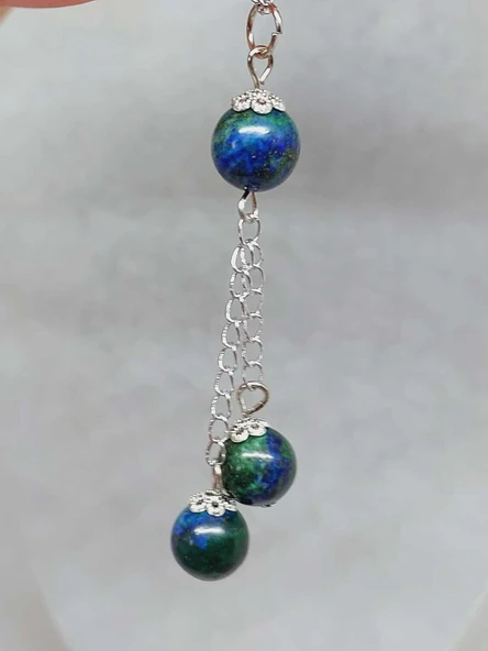 Azurit Taşı Zincirli Kolye (14250) - Resim 5